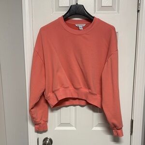 Athleta Coral Cropped Sweatshirt